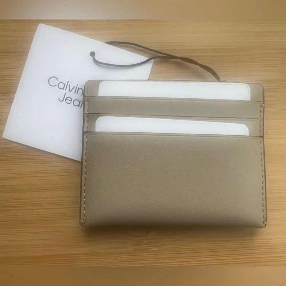 Calvin Klein Beige Card Holder